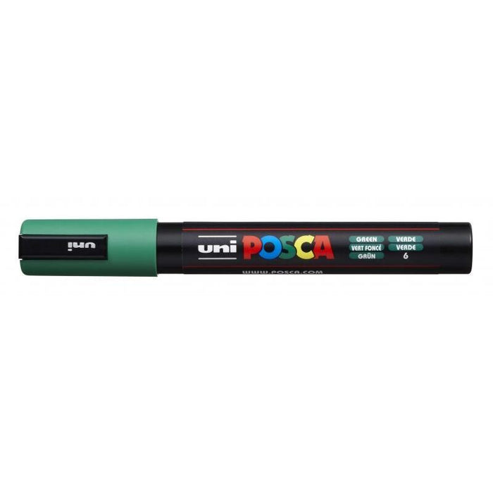 Pack De 6 Unidades Posca Pc-5m Marcador De Pintura - Punta De Bala 1.8-2.5mm - Tinta Base Al Agua - Resistente A La Luz