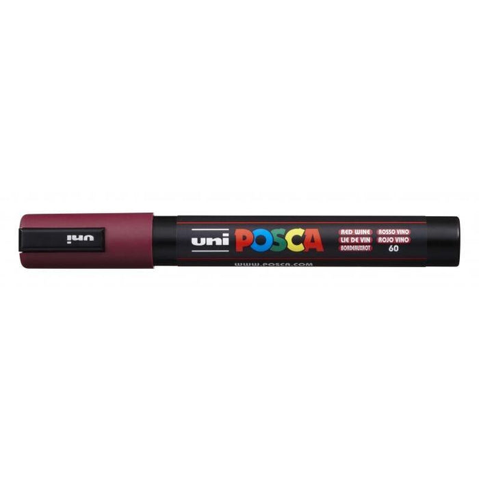 Pack De 6 Unidades Posca Pc-5m Marcador De Pintura - Punta De Poliester 1.8-2.5mm - Tinta Base Al Agua - Resistente A