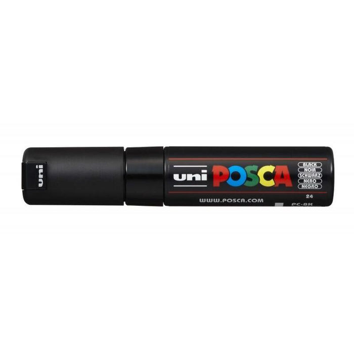 Pack De 6 Unidades Posca Pc-8k Marcador De Pintura - Punta Biselada Acrilica 8mm - Tinta Base Al Agua - Resistente A La