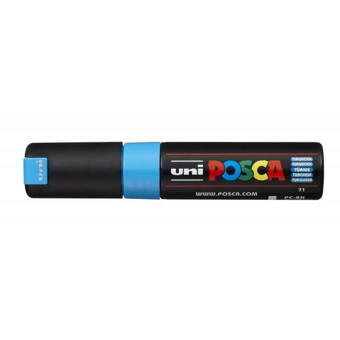 Pack De 6 Unidades Posca Pc-8k Marcador De Pintura - Punta Biselada Acrilica 8mm - Tinta Base Al Agua - Resistente A La