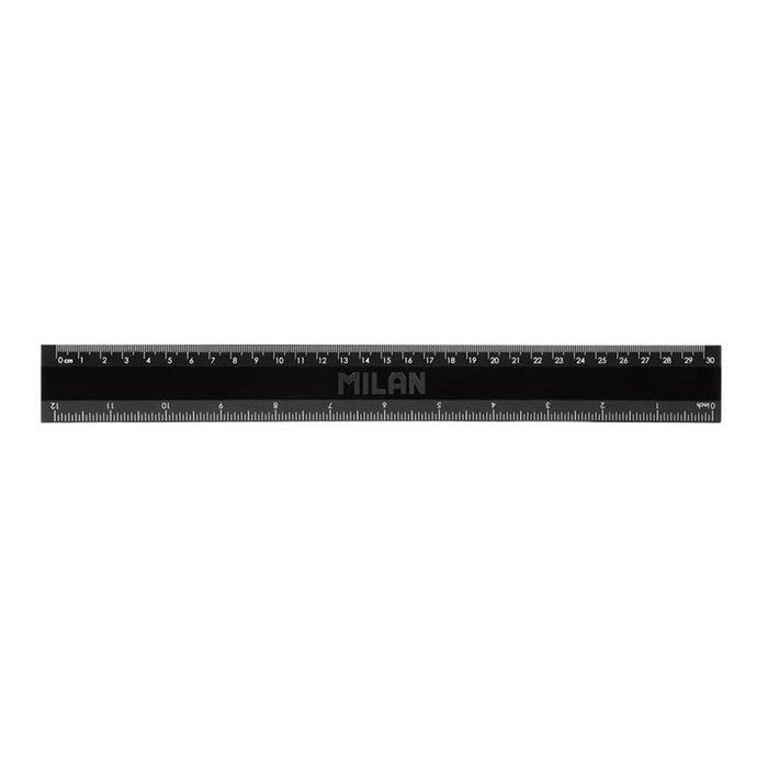 Pack De 6 Unidades - Regla Serie Shadow Negra 30 Cm