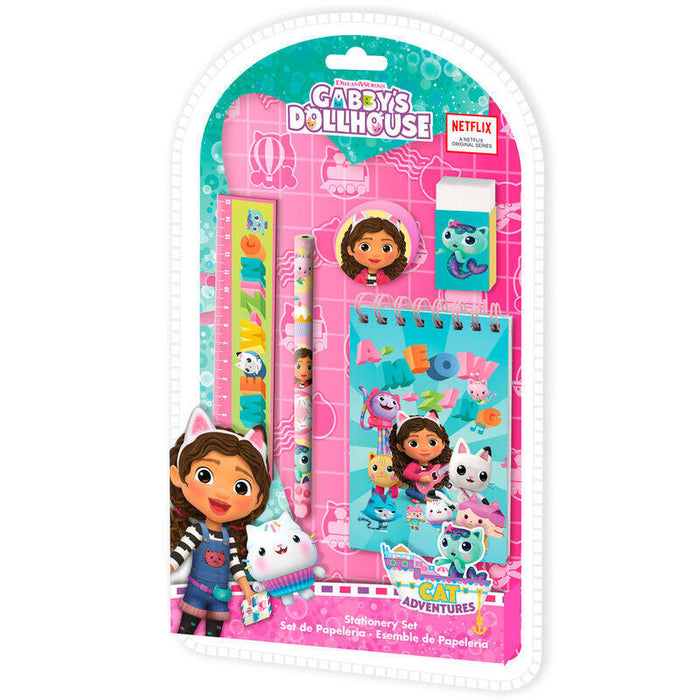Pack De 6 Unidades - Set Papeleria La Casa De Muñecas De Gabby 5pzs