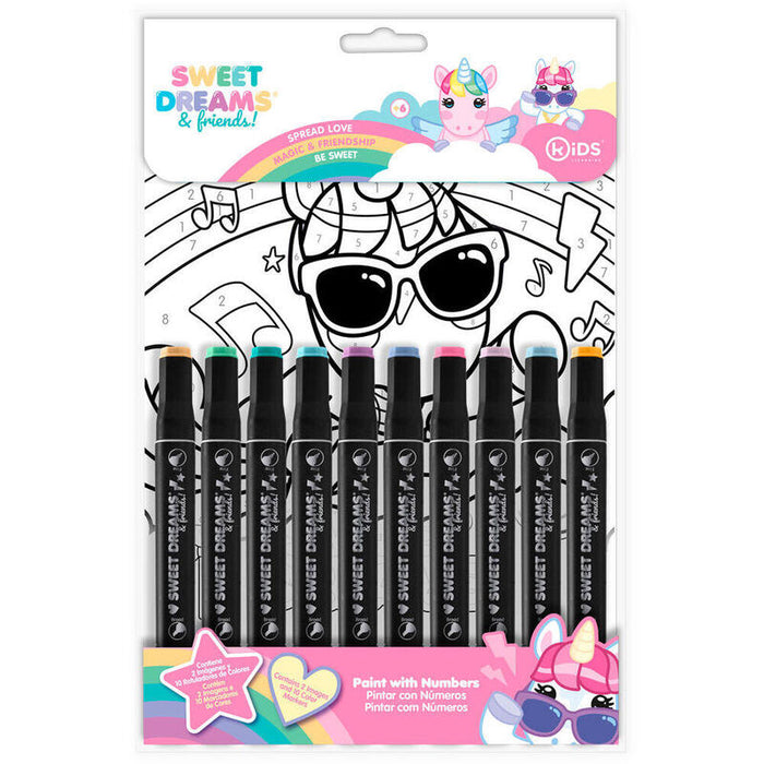 Pack De 6 Unidades - Set Papeleria Pinta Con Numeros Sweet Dreams