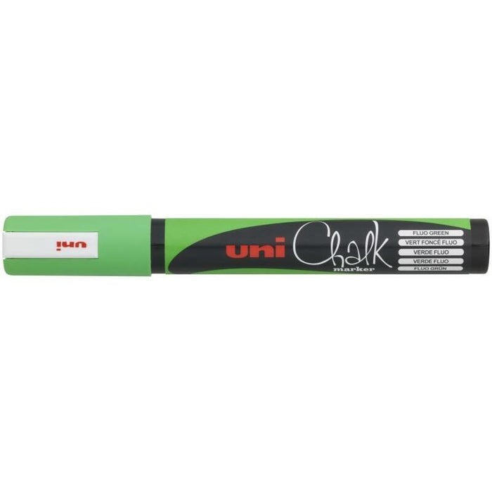 Pack De 6 Unidades Uni-Ball Pwe-5m Marcador De Tiza Liquida - Punta Conica 1.8-2.5mm - Borrado En Humedo - Resistente A