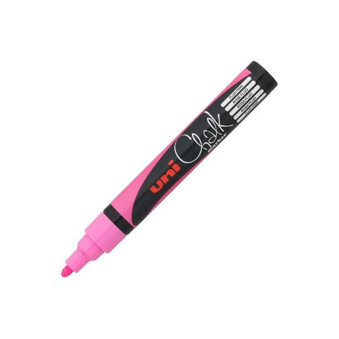 Pack De 6 Unidades Uniball Marcador De Tiza Líquida Chalk Pwe-5m Rosa Flúor