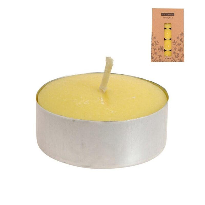 Pack De 6 Unidades - Velas De Te Citronela Ø38 X 16 Mm, 15 Uds