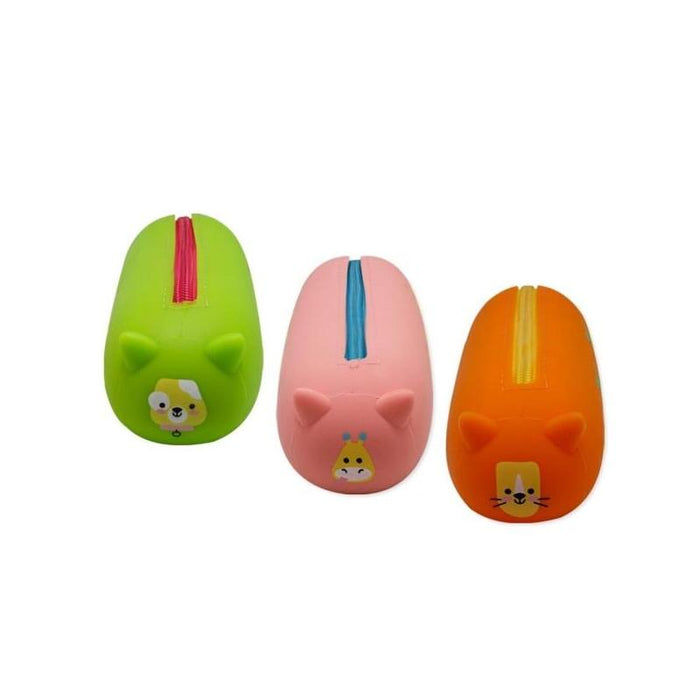 Pack De 8 Unidades Bismark Animals Portatodo De Silicona Squeezy - 1 Compartimento - 3 Diseños Diferentes