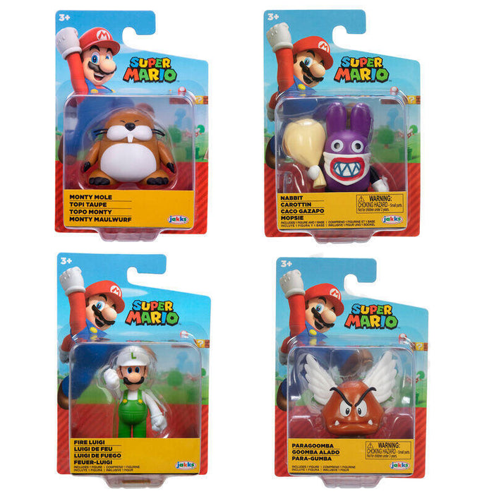 Pack De 8 Unidades - Figura Wave 48 Super Mario Bros 6cm Surtido