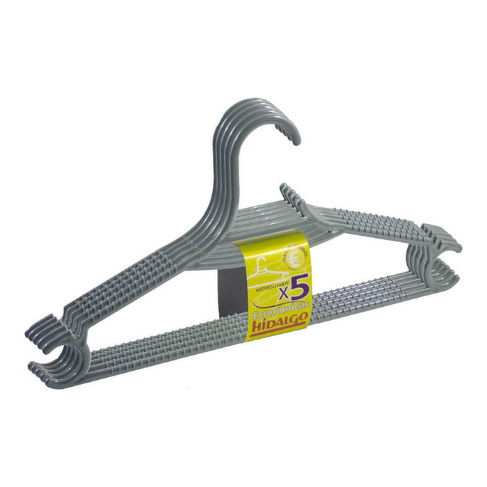 Pack De 8 Unidades - Perchas Económicas Color Gris, 5 Uds