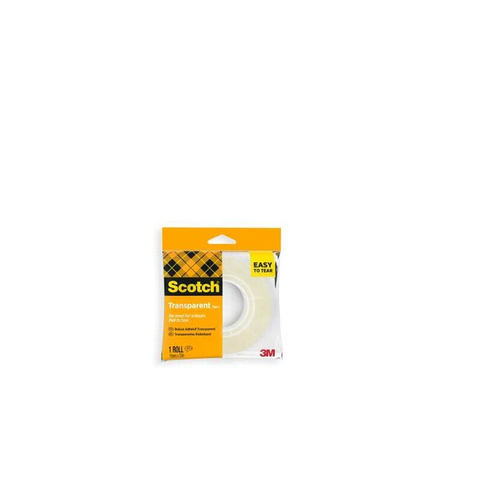 Pack De 8 Unidades Scotch Cinta Adhesiva 19mm X 33m - Facil De Cortar - Transparente