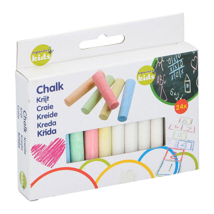 Pack De 8 Unidades - Set Tizas Colores 24 Uds