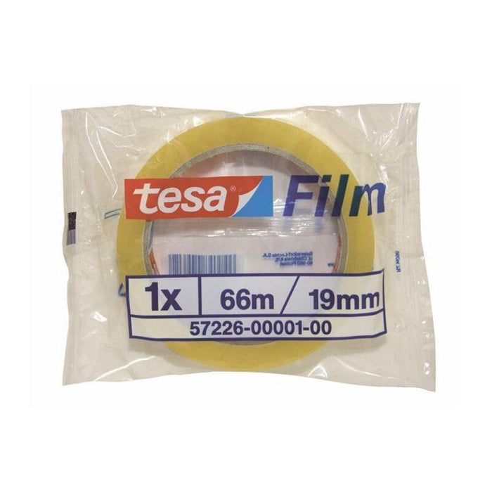 Pack De 8 Unidades Tesa Film Cinta Adhesiva Transparente Standard Rollo 19mm X 66m En Bolsita
