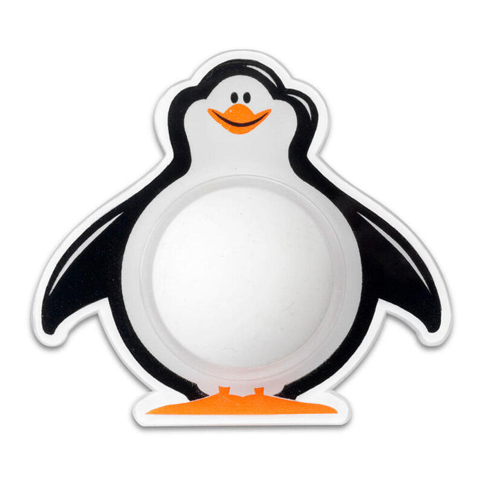Pack De 8 Unidades - Tope De Pared Adhesivo Pingüino Blanco Inofix