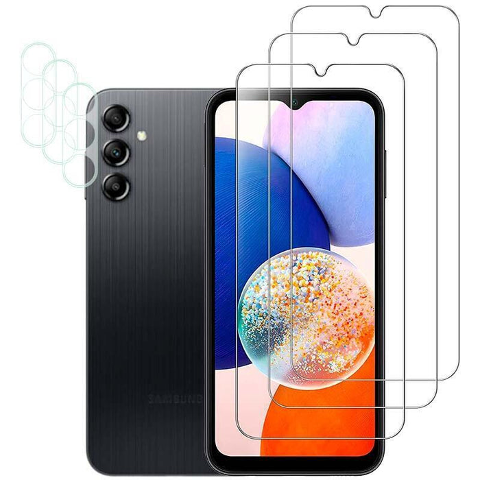 Pack De Accesorios Samsung Galaxy A14 4g / A14 5g Con 3 Protectores De Pantalla + 3 Protectores De Cámara