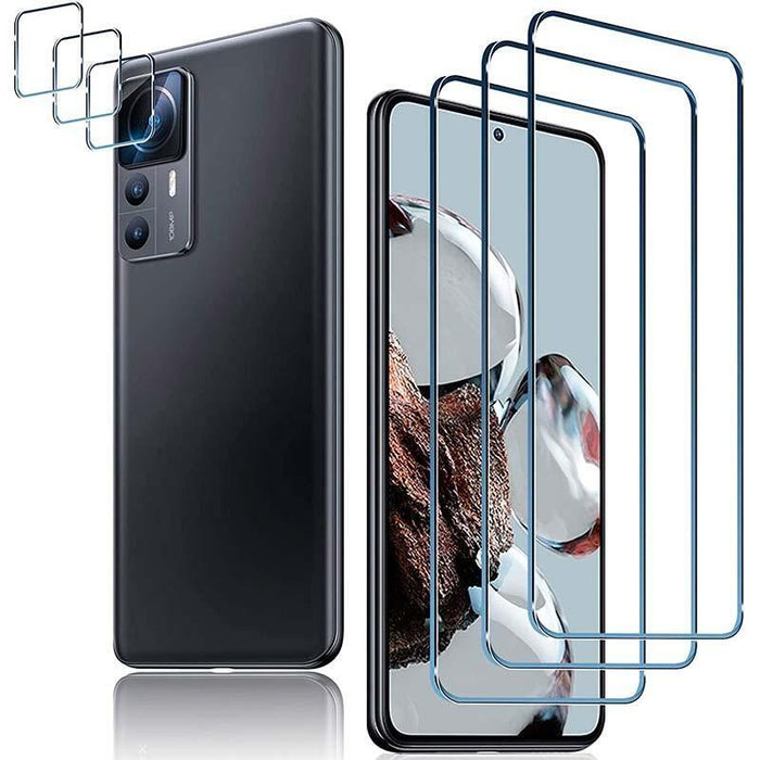 Pack De Accesorios Xiaomi 12t Con 3 Protectores De Pantalla + 3 Protectores De Cámara