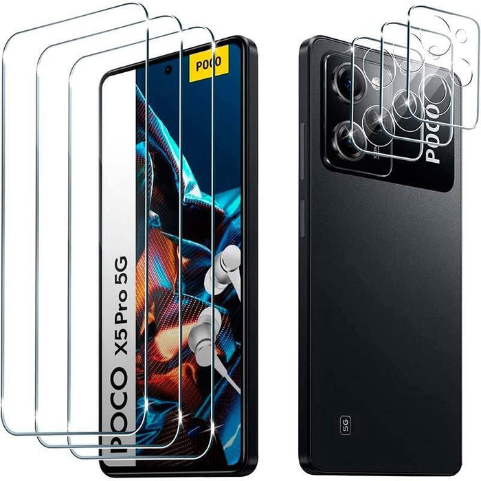 Pack De Accesorios Xiaomi Poco X5 Pro Con 3 Protectores De Pantalla + 3 Protectores De Cámara