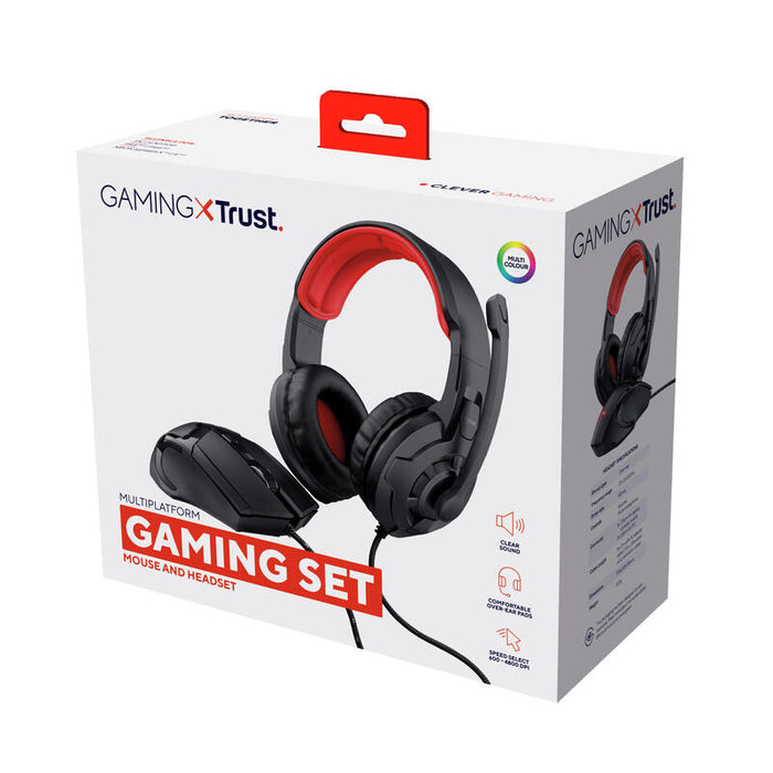 Pack Gaming 2 En 1 Trust Gaming 24761 Ratón + Auriculares