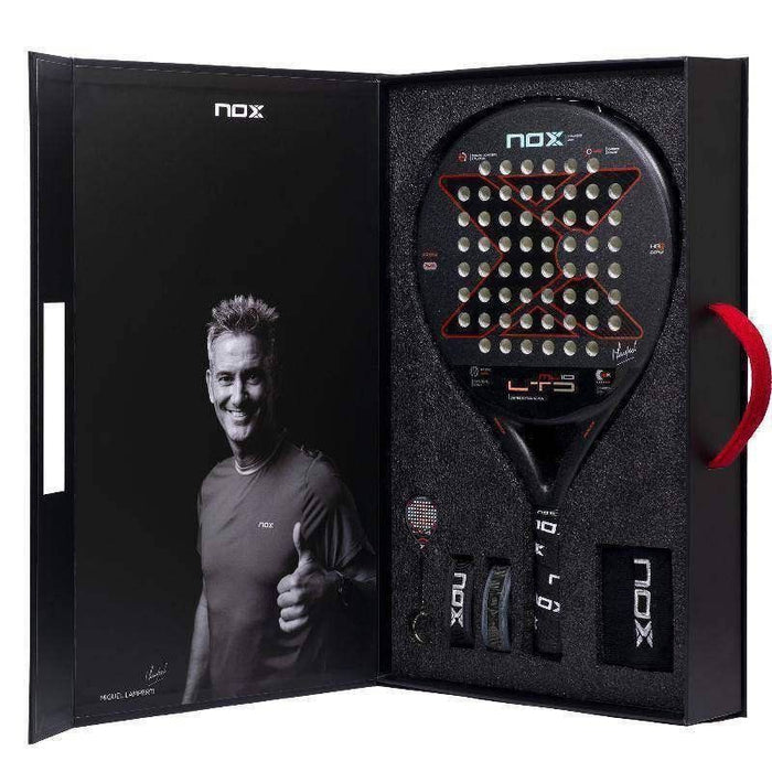Pack Pala De Pádel Noxsport Miguel Lamperti Ml10 Pro Cup Ltd 2023 Incluye 5 Accesorios