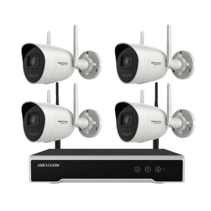 Pack Promo Nvr Ip 4ch 4mp + 4 Cámaras Bullet Ip 2mp Wifi Hikvision