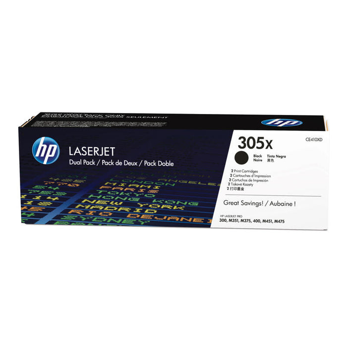 Pack Toner Original Hp 305x Negro - Ce410xd Pag-4000