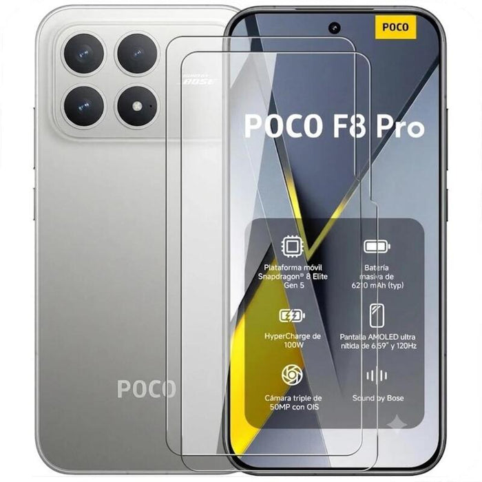 Pack X2 Protector De Cristal Templado Xiaomi Poco F8 Pro Full Screen 3d