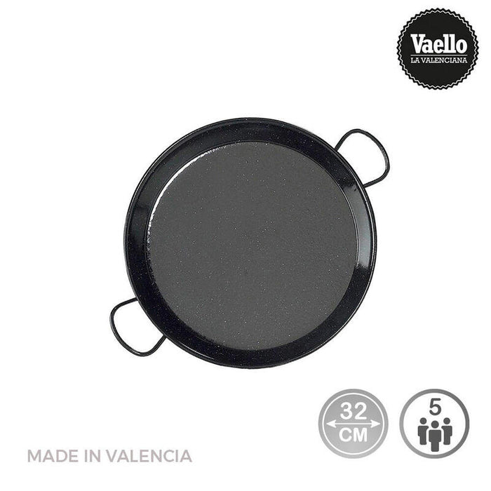 Paellera Esmaltada Para Induccion Y Vitroceramica Ø32cm (5 Personas). Vaello