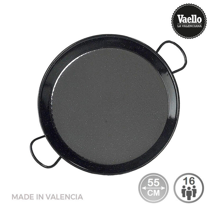 Paellera Tradicional Acero Esmaltado Ø55cm (16 Personas). Vaello