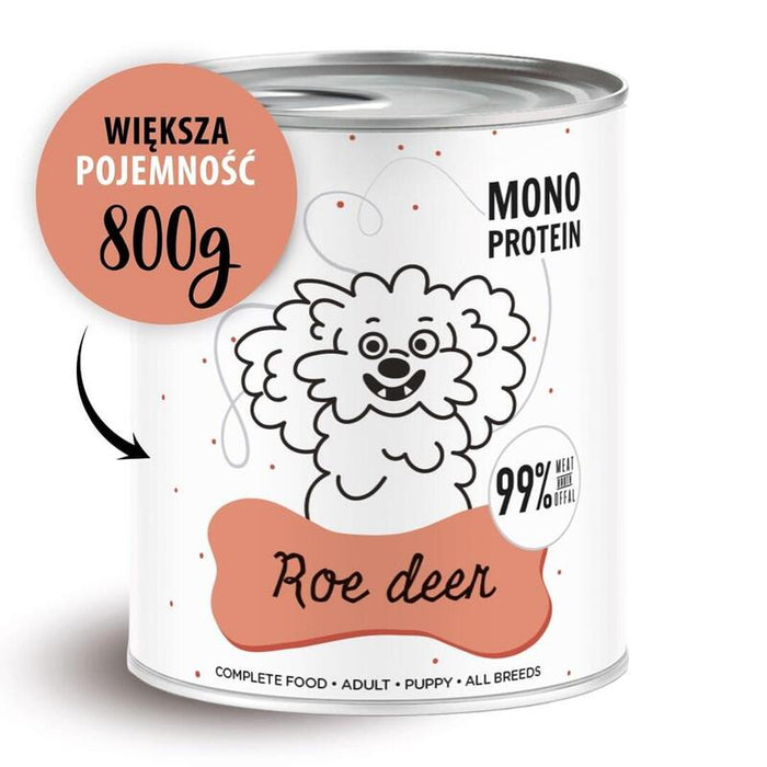 Paka Zwierzaka Pepe Roe Deer - Comida Húmeda Para Perros - 800g