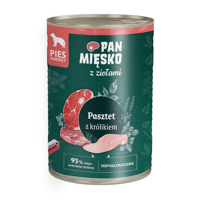 Pan Meat Paté A Las Hierbas Con Conejo - Comida Húmeda Para Perros - 400 G