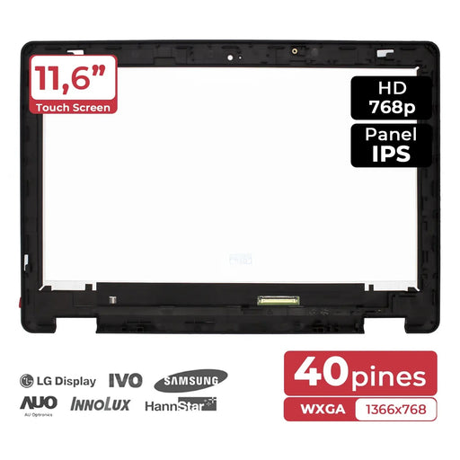 Pantalla Lcd 11.6" Hd Para Portátil Acer Chromebook R751T R751Tn 6M.Gnjn7.001 Táctil
