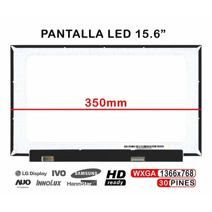 Pantalla Led Brillante De 15.6" Para Portátil Mb156An01-5