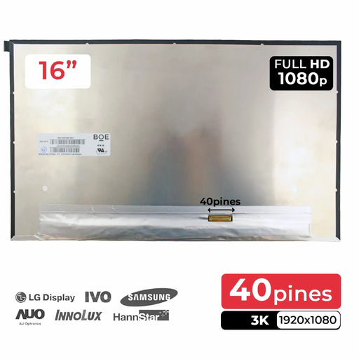 Pantalla Led De 16" Para Portátil Dell Inspiron P107F001 Ne160F8M-N61