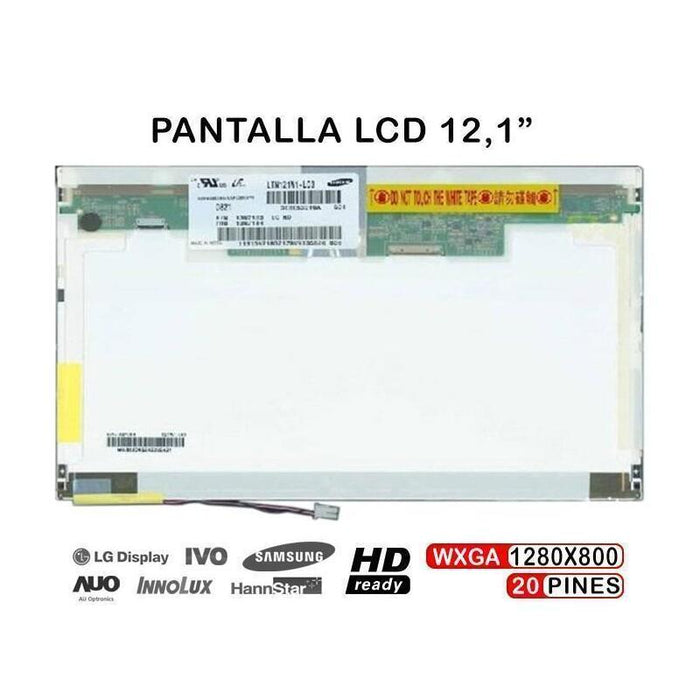 Pantalla Led De 12.1" Para Portátil Ltn121w1-L03 B121ew03 V.7 B121ew07 V.1 Ltd121ewvb