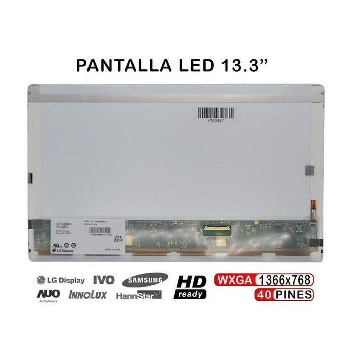 Pantalla Led De 13.3" Para Portátil Lp133wh1-Tlb1 B133xw04 V.0 Ltn133at17 N133bge-Eaa N133bge-Eab N133bge-Eab Rev.C1 N133bge-Eb1