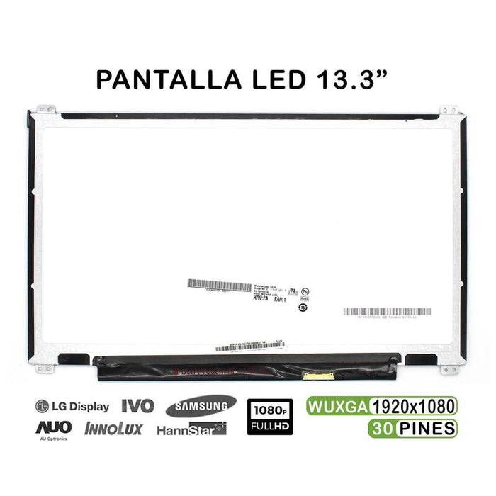 Pantalla Led De 13.3" Para Portátil Nv133fhm-N42 N133hce-Eaa Rev.C1 Fullhd