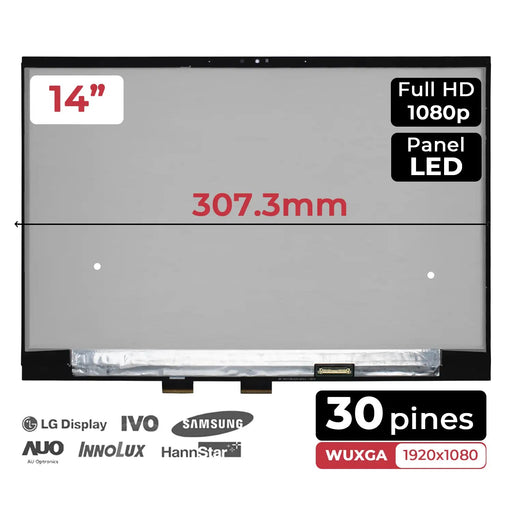 Pantalla Led De 14" Con Marco Para Portátil Asus Vivobook S 14 Flip Tp3042