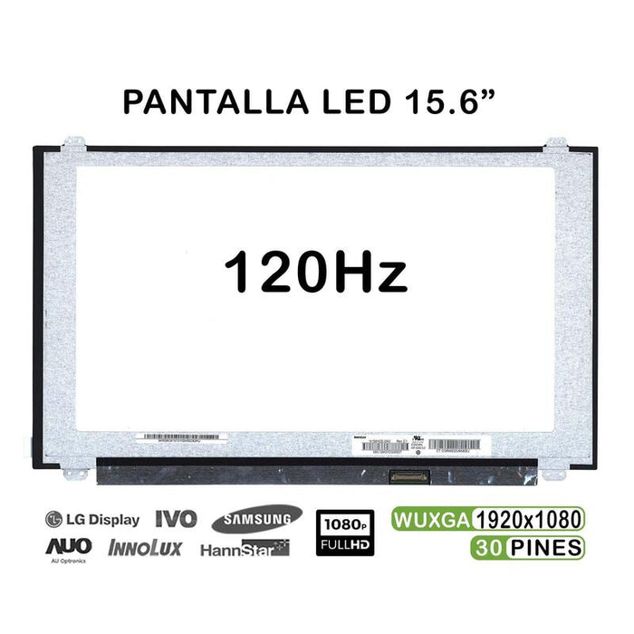 Pantalla Led De 15.6" Para Portátil N156hhe Ga1 120hz 1920x1080 30 Pines