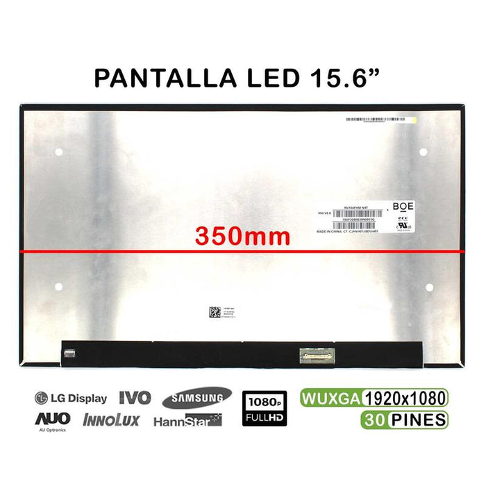 Pantalla Led De 15.6" Para Portátil Nv156fhm-N4m Nv156fhm-N4h Fhd 350mm