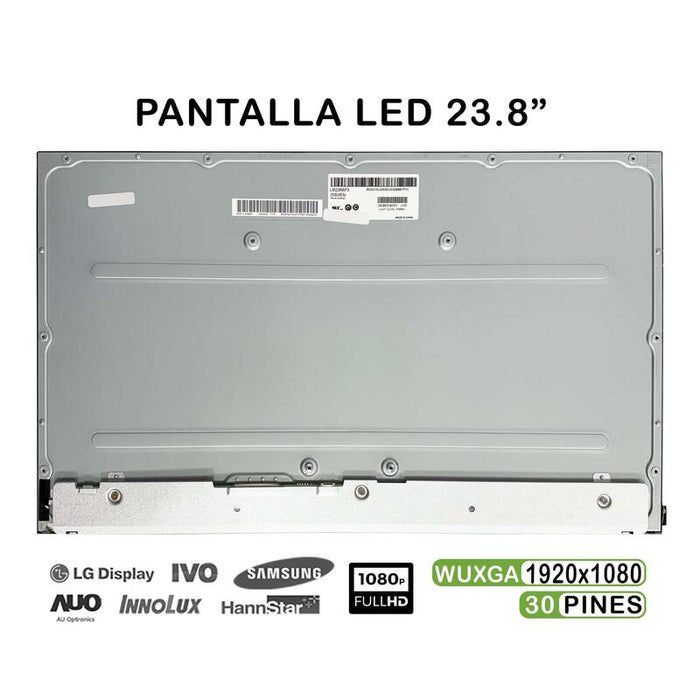 Pantalla Led De 23.8" Para Portátil Lm238wf5 Sse5 Fhd 30 Pines Reacondicionada