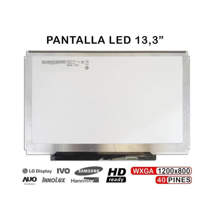 Pantalla Led Para Portátil De 13.3 Pulgadas Con Barras Laterales
P/N: Lp133wx2.Tla1, Lp133wx2.Tla2
