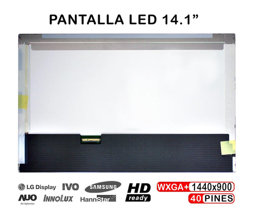 Pantalla Led De 14.1" Para Portátil B141Pw04 Ltn141Bt09 Lp141Wp3-Tla1