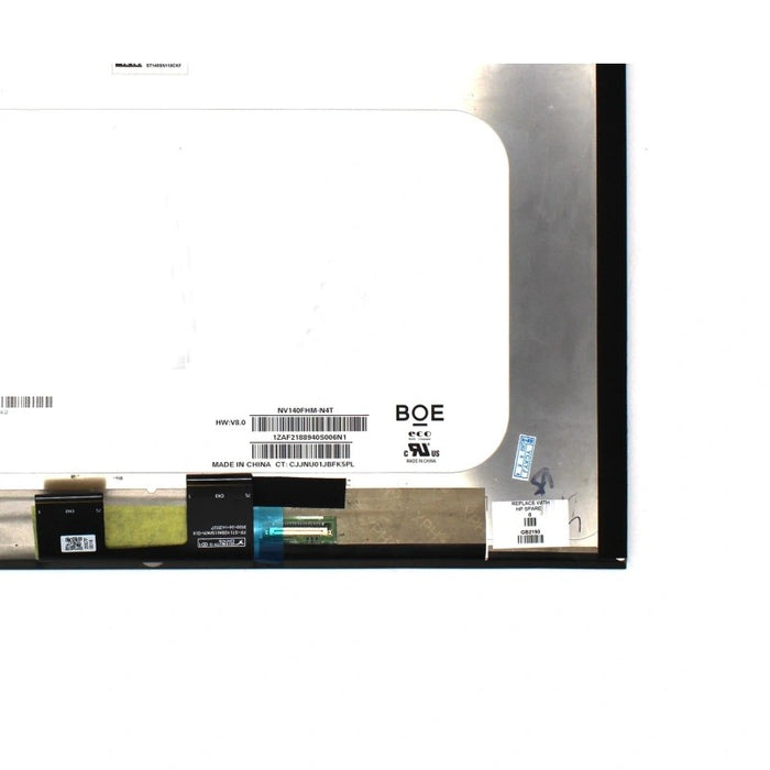 Pantalla Led Táctil 14" Para Portátil Hp Pavilion X360 14-Dy Sin Marco De Plástico + Cristal Frontal