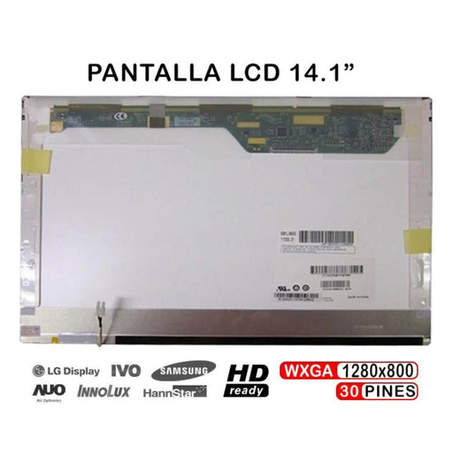 Pantalla Lcd De 14.1" Para Portátil Ltn141W3 30 Pines