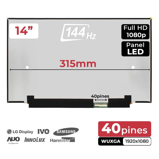 Pantalla Para Portátil Asus Rog Zephyrus G14 Ga401 Ga401I Ga401Ih Ga401Ii Ga401Iu Ga401Iv Ga401Ivc Ga401Q Ga401Qc Ga401Qh Series