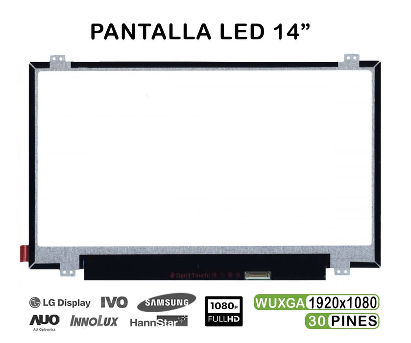 Pantalla Led De 14" Para Portátil B140Han02.0