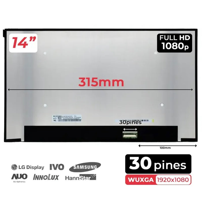 Pantalla Led De 14" Para Portátil B140Han05.3