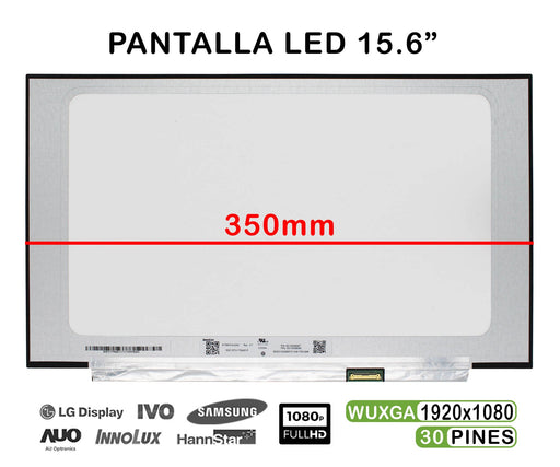 Pantalla 15.6" B156Htn06.2 Nv156Fhm-N68 Nv156Fhm-N52 Nv156Fhm-N4X Fhd Brillo Para Portátil