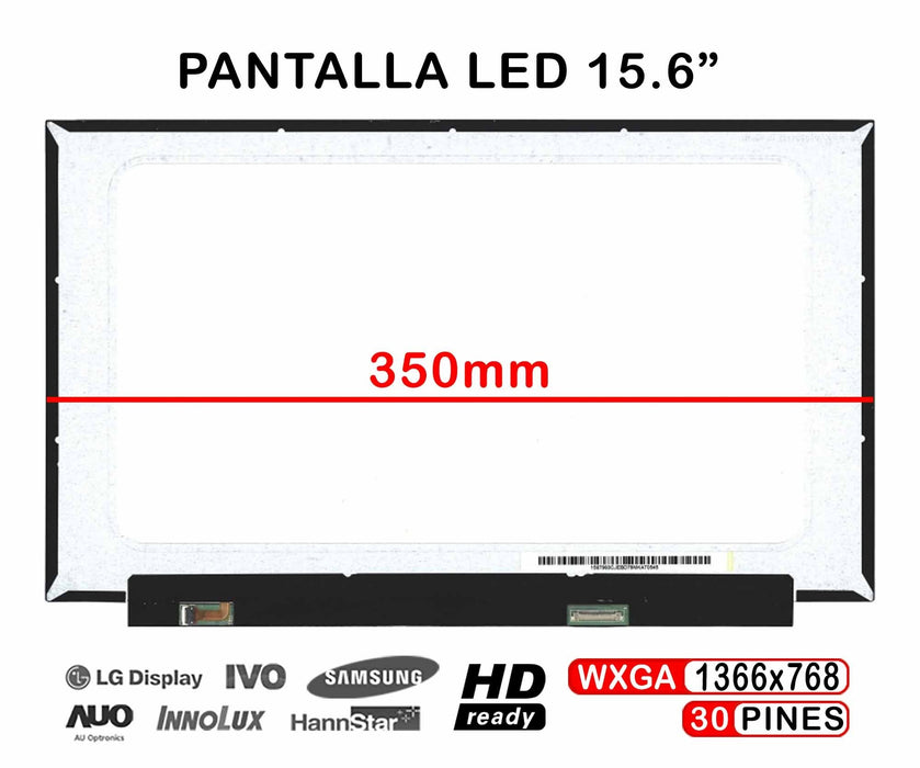 Pantalla Led Mate Mate De 15.6" Para Portátil B156Xtn08.1 Hw0A Nt156Whm-N49 Nt156Whm-N34