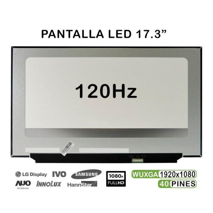 Pantalla Led De 17.3" Para Portátil B173Han04.7 1920X1080 120Hz 40 Pines