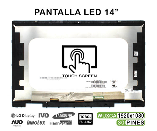 Pantalla Táctil Led De 14" Para Portátil Hp Pavilion X360 14-Ek Fhd Con Marco